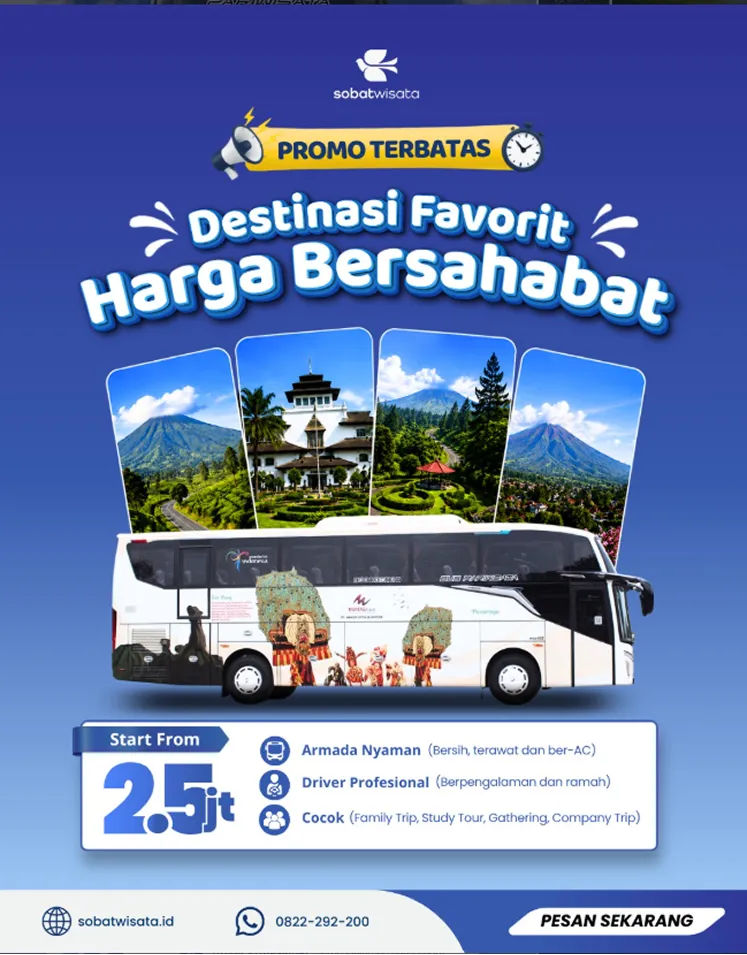 Promo Bus Sobat Wisata Mulai Rp2,5 Juta